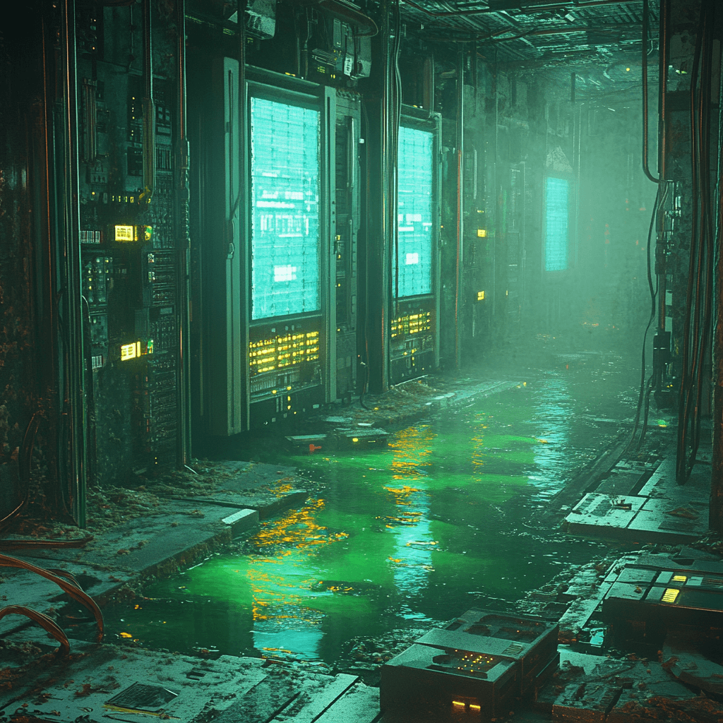 Abandoned data center flood